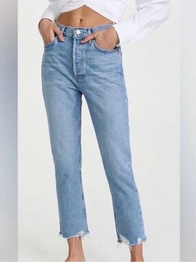 NWOT Agolde Riley Straight Leg Crop Jeans